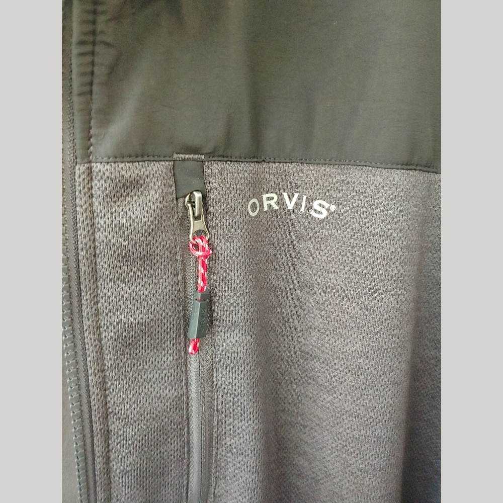 Packable Outerwear 🍁🍂 Orvis Bonded Mesh Full Zip Jacket Grey L - Picture 5 of 7